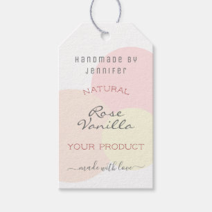 Etiqueta Para Presente Personalizar Cores de Pastel Bonito de Texto Intei
