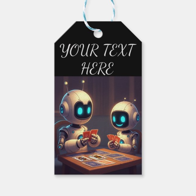 Etiqueta Para Presente Personalizar Grupo de Placas de Reprodução Robô (Frente)