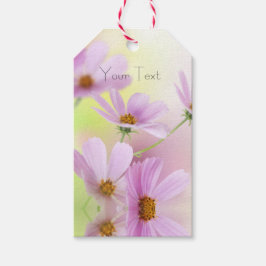 Etiqueta Para Presente Personalizar Imagem & Flor Rosa Aquarela