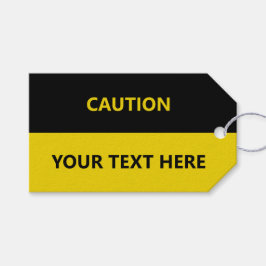 Etiqueta Para Presente Personalizar sinal de precaução preto