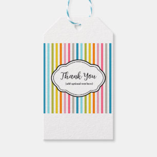 Etiqueta Para Presente Personalizável Obrigado, Mantenha as faixas do arc