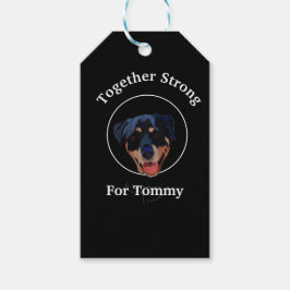 Etiqueta Para Presente Personalize seu texto e foto do Rottweiler