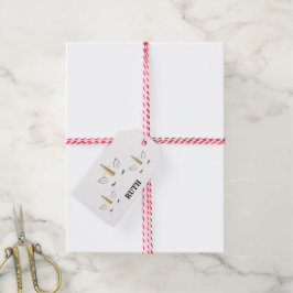 Etiqueta Para Presente Personalized Birthday Unicorn Glitter Design with