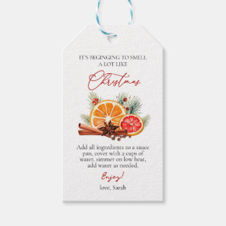 Etiqueta Para Presente Personalized Christmas Potpourri Recipe Gift Tag