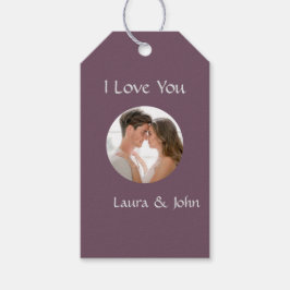 Etiqueta Para Presente Personalized Couple Photo & Names Gift Tags