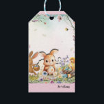 Etiqueta Para Presente Personalized Easter Stickers<br><div class="desc">Add a charming finishing touch to your Easter gifts, baskets, and party favours with this beautifully designed Easter Gift Tag. Featuring soft pastels, floral accents, and adorable bunny illustrations, it brings a warm, festive feel to any package. Printed on premium cardstock with crisp detail, this tag is perfect for Easter...</div>