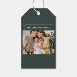 Etiqueta Para Presente Personalized Family Photo | Custom Family Name 