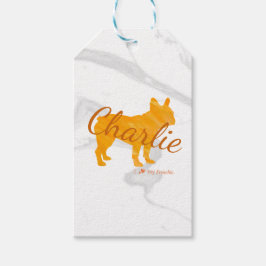 Etiqueta Para Presente Personalized French Bulldog Pastel - Frenchie