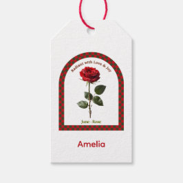 Etiqueta Para Presente Personalized June Birth Month Flower