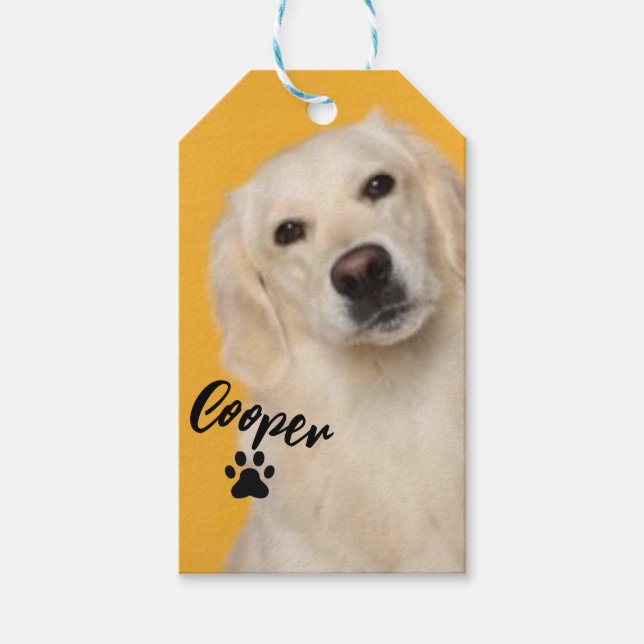 Etiqueta Para Presente Personalized Pet  Photo Dog Lover with Photo (Frente)