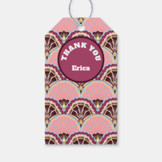Etiqueta Para Presente Personalized Pink Scallop Gift Tag