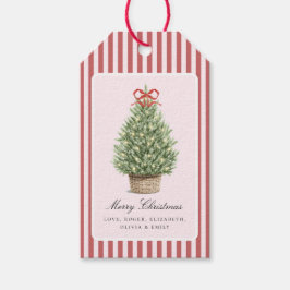 Etiqueta Para Presente Personalized Preppy Coastal Tree Christmas