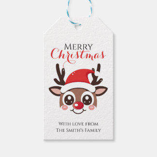Etiqueta Para Presente Personalized Reindeer Gift Tag – Custom Christmas 