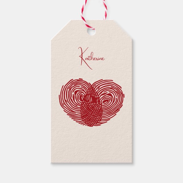 Etiqueta Para Presente Personalized Valentines Day (Frente)