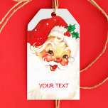 Etiqueta Para Presente Personalized vintage Santa Claus Christmas holiday<br><div class="desc">Customizable cute vintage Santa Claus Christmas gift tags.</div>