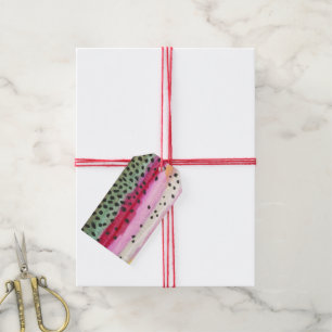 Etiqueta Para Presente Pescadores de Truta Arco-Íris