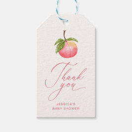 Etiqueta Para Presente Pêssego Minimalista De Aquarela Obrigado Chá de fr