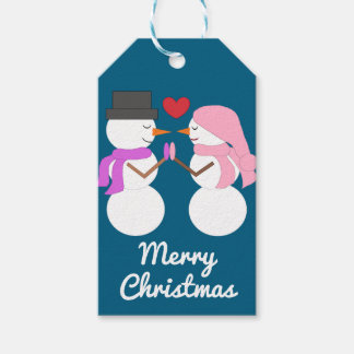 Etiqueta Para Presente Pessoas do Amor e Neve: Azul no Mar Profundo