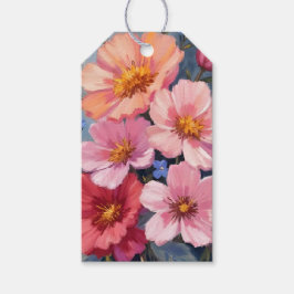 Etiqueta Para Presente Pétalas em Flor | Pintura em Aquarela Floral