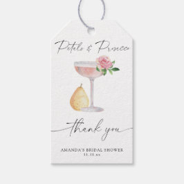 Etiqueta Para Presente Pétalas & Prosecco - obrigada chá de noiva