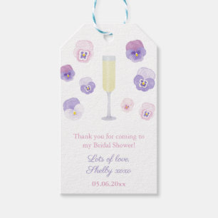 Etiqueta Para Presente Petals E Chá de panela Prosecco Obrigado