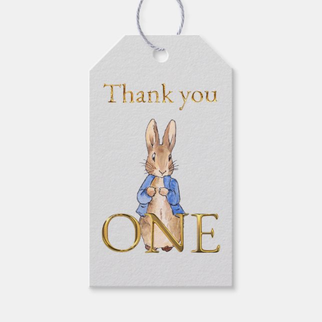Etiqueta Para Presente Peter, o coelho Um Obrigado (Frente)