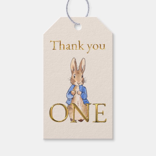Etiqueta Para Presente Peter, o coelho Um Obrigado (Frente)