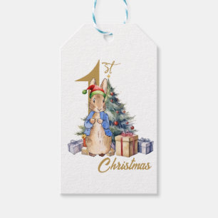 Etiqueta Para Presente Peter o Rabbit Primeiro Natal