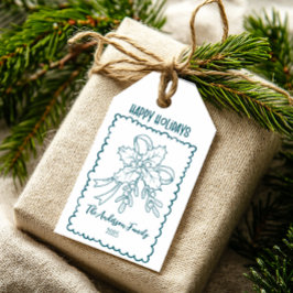Etiqueta Para Presente Photo Whimsical Quirky Doodle Holiday