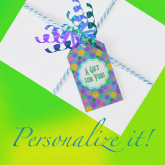 Etiqueta Para Presente Picleball personalizado de Pop art colorida