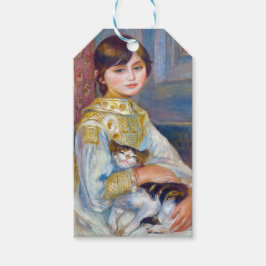 Etiqueta Para Presente Pierre-Auguste Renoir - Criança com Gato