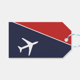 Etiqueta Para Presente Piloto de avião de avião de avião branco Funky