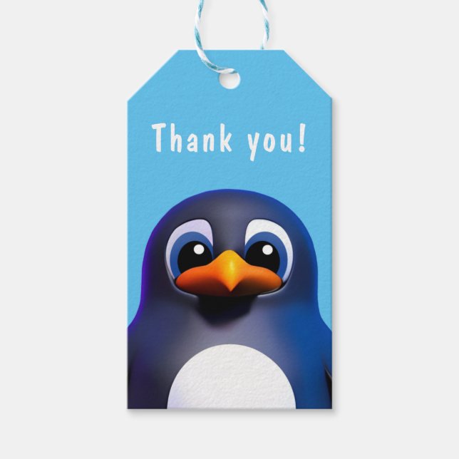 Etiqueta Para Presente Pinguim (Frente)