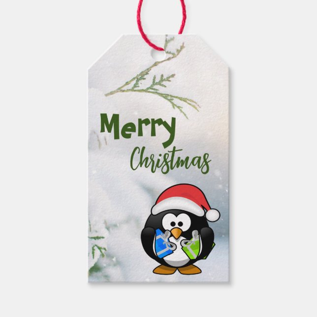 Etiqueta Para Presente Pinguim  (Frente)