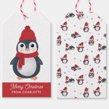 Pinguins bonitos Pássaros de inverno Ártico Natal