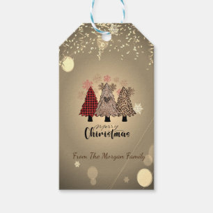 Etiqueta Para Presente Pinheiro Whimsical Stars Confetti