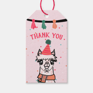 Etiqueta Para Presente Pink Alpaca Fiesta Birthday