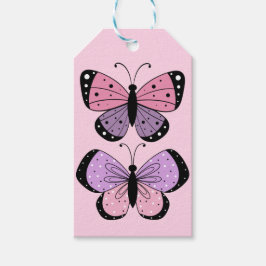 Etiqueta Para Presente Pink and Purple Butterfly 