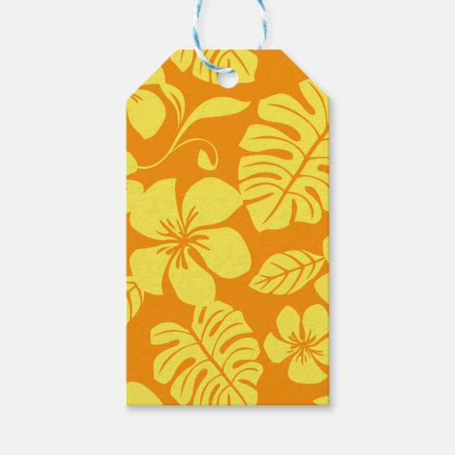 ETIQUETA PARA PRESENTE PINK BIKINI (TANGERINA/AMARELO) (Frente)