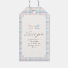 Etiqueta Para Presente Pink Blue Teddy Bear Rectangle Gender Reveal