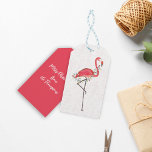 Etiqueta Para Presente Pink Christmas Flamingo Beach Custom<br><div class="desc">Adicione um toque de elegância costeira aos presentes de Natal com esta Tag de presente de Natal Feliz. Projetada com uma estética de praia simples e fofa, esta etiqueta apresenta um flamingo rosa tropical colorido num estilo elegante de aquarela. A combinação de linhas limpas minimalistas e caligrafia delicada na tipografia...</div>