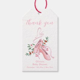 Etiqueta Para Presente Pink Cute Winter Ballerina Tutu Cold Baby Shower