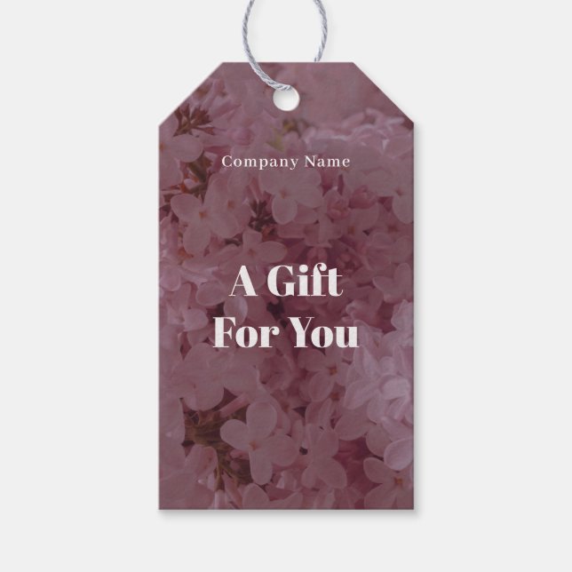 Etiqueta Para Presente Pink lilac themed (Frente)
