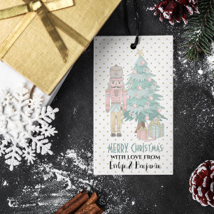 Etiqueta Para Presente Pink Nutcracker Christmas Personalizado