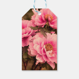 Etiqueta Para Presente Pink  Peony Flower
