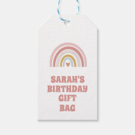 ETIQUETA PARA PRESENTE PINK RAINBOW PERSONALIZAR OU PERSONALIZAR TEXTO