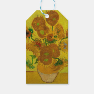 Etiqueta Para Presente Pintura de 15 Girassóis de Vincent Van Gogh