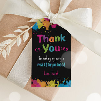 Etiqueta Para Presente Pintura De Arte Obrigado Etiquetas, Marcas De Favo