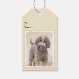 Etiqueta Para Presente Pintura De Lagotto Romagnolo - Arte De Cão Origin