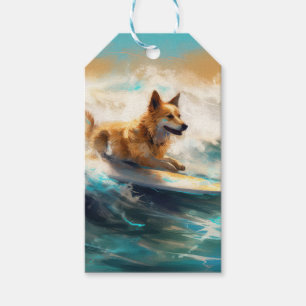 Etiqueta Para Presente Pintura de Navegação em Praia do Lapphund, Finland
